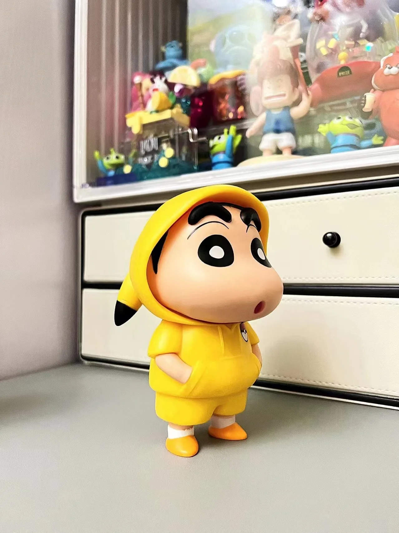 Фото Фигурка Аниме Crayon Shin-chan, 14 см, фигурки, игрушки, кавайная Коллекционная модель, статуя GK, украшения, подарки для детей №4