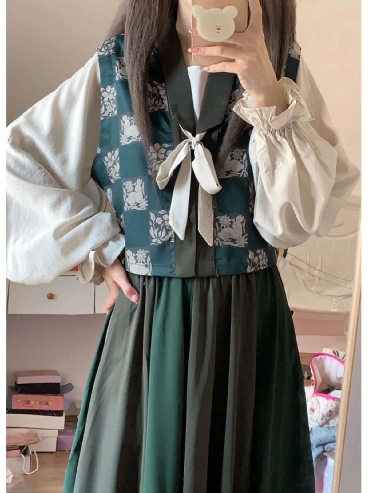 New Chinese Sle Song System Hanfu Improved National Three-piece Suit Skirt Retro Fashion Set Autumn Wear High Sense