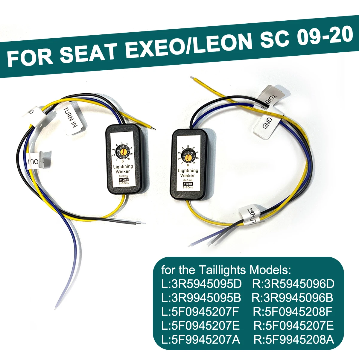 

2 шт. для Seat Exeo 2009-2014 для Seat Leon 5F SC 2013-2020, Динамический указатель поворота, светодиодный модуль заднего света, кабель, жгут проводов