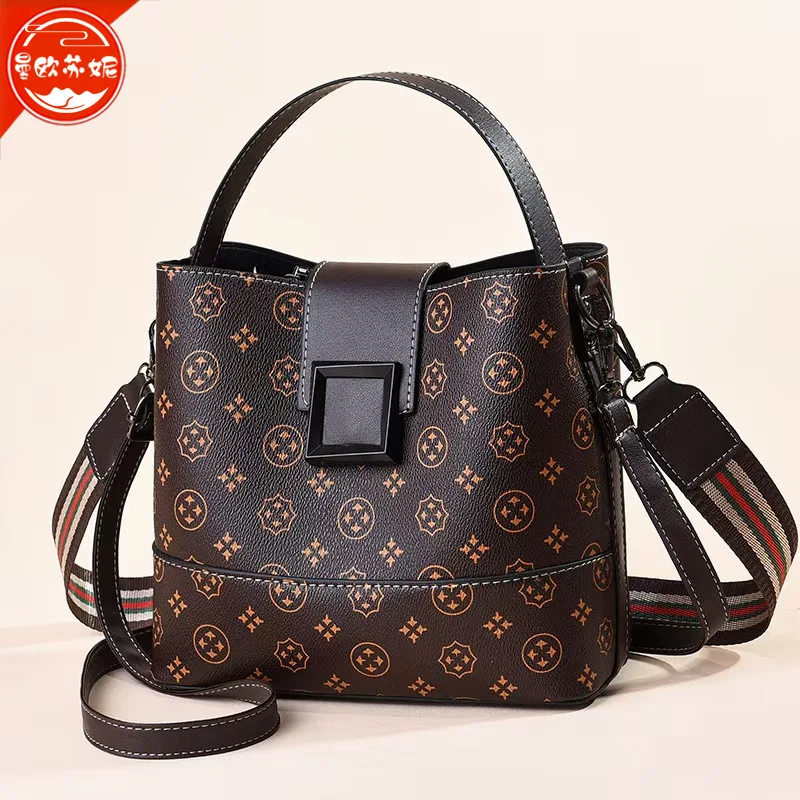 

2022 New Net Red Fashion Women's Bags Women's Printed Shoulder Bags Casual Bucket Bags Women's Manufacturers