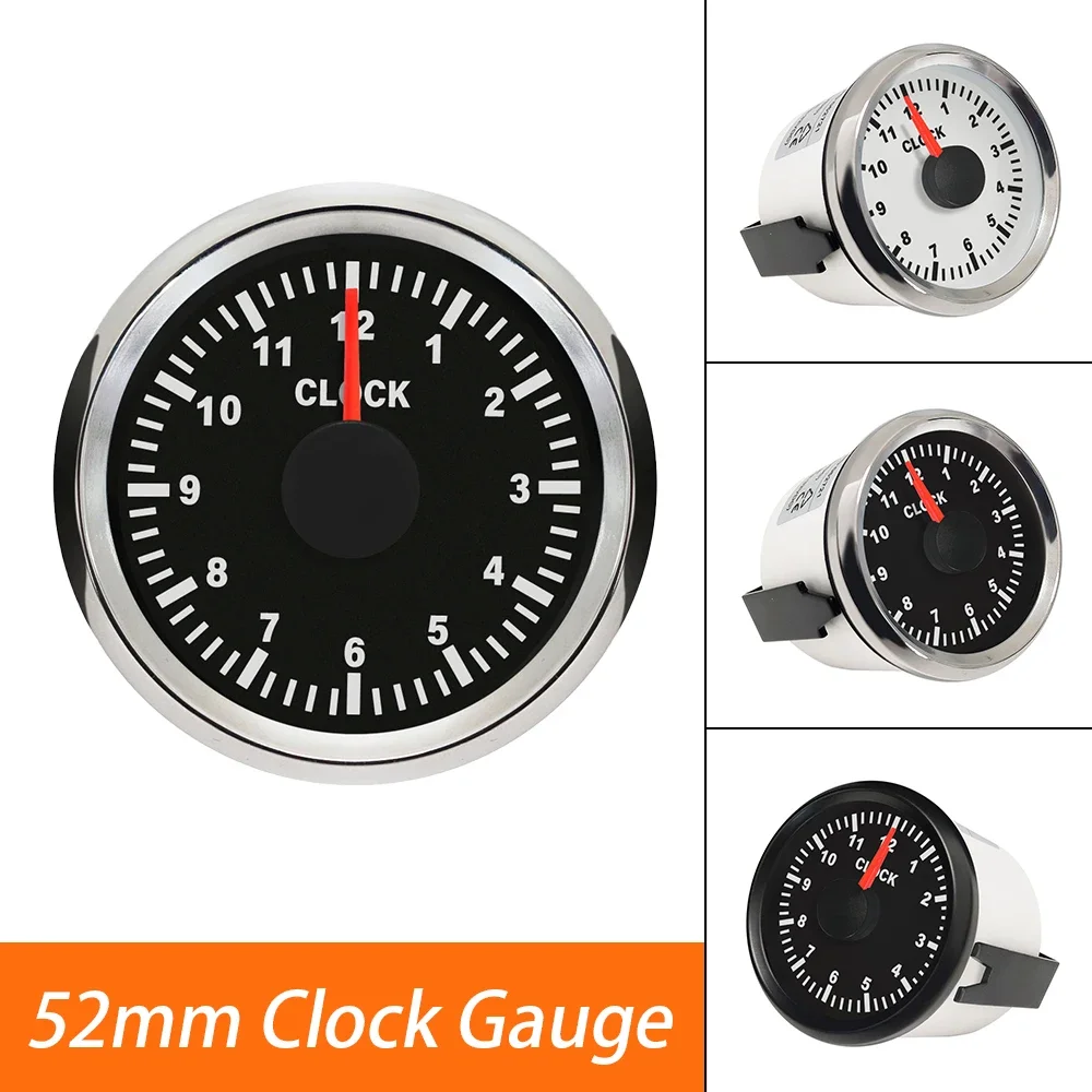 Водонепроницаемые часы 52 мм 12-часовой формат с красной подсветкой 12 В 24 для