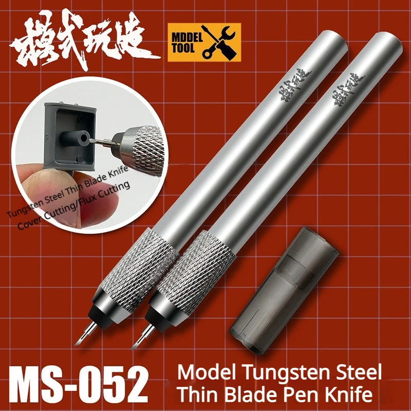 Фото MSWZ MS-052 45 ° /60 ° Нож-резак из вольфрамовой стали с тонким лезвием для моделей Gundam, военной техники, хобби и DIY-проектов