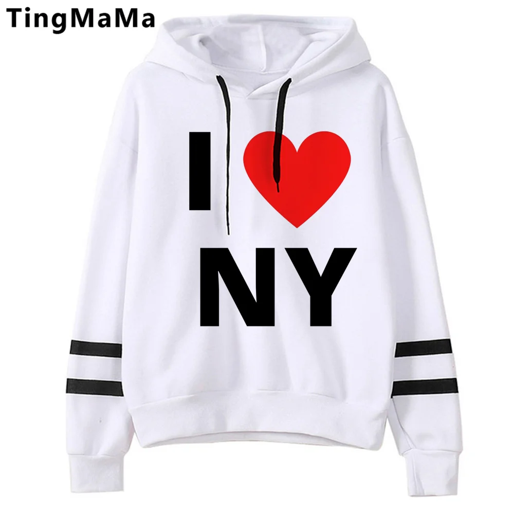 

i love new york hoodies women streetwear 90s aesthetic gothic Hooded Shirt Hood women long sleeve top clothes