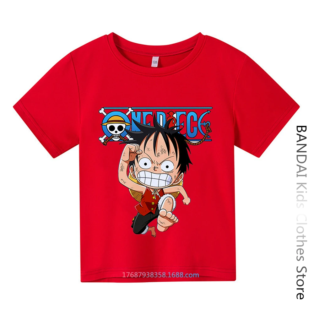 

2023 Аниме One Piece смешные футболки для маленьких девочек детский подарок манга Одежда для девочек Харадзюку кавайные Топы
