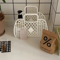 folding storage basket plastic portable shower basket desk debris storage box bathroom organizer