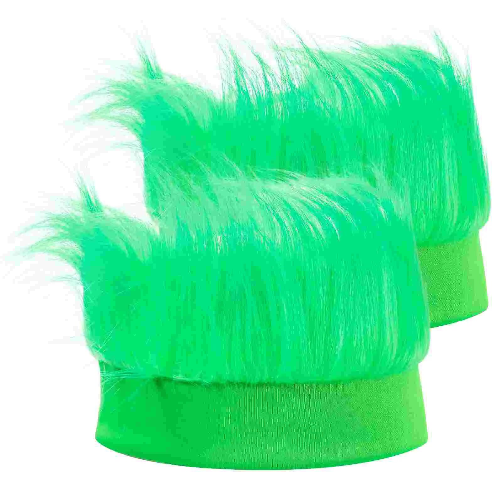 

2 Pcs Beanie Hat St Patricks Day Prom Headband Party Decor Costume Accessories Decoration Prop Hairy Photo