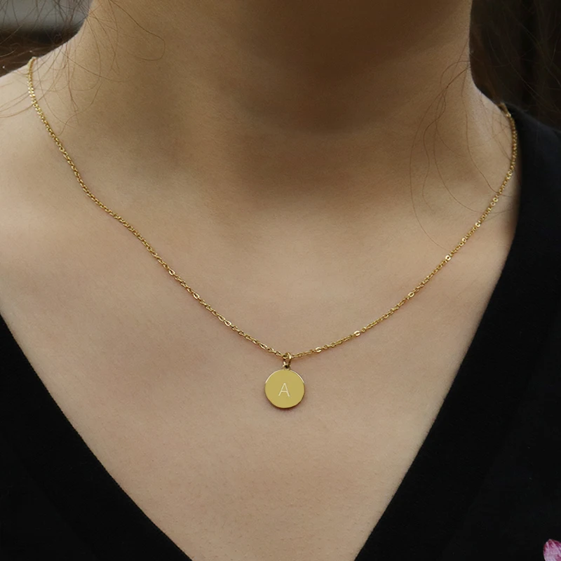 Ожерелье женское из нержавеющей стали с надписью |