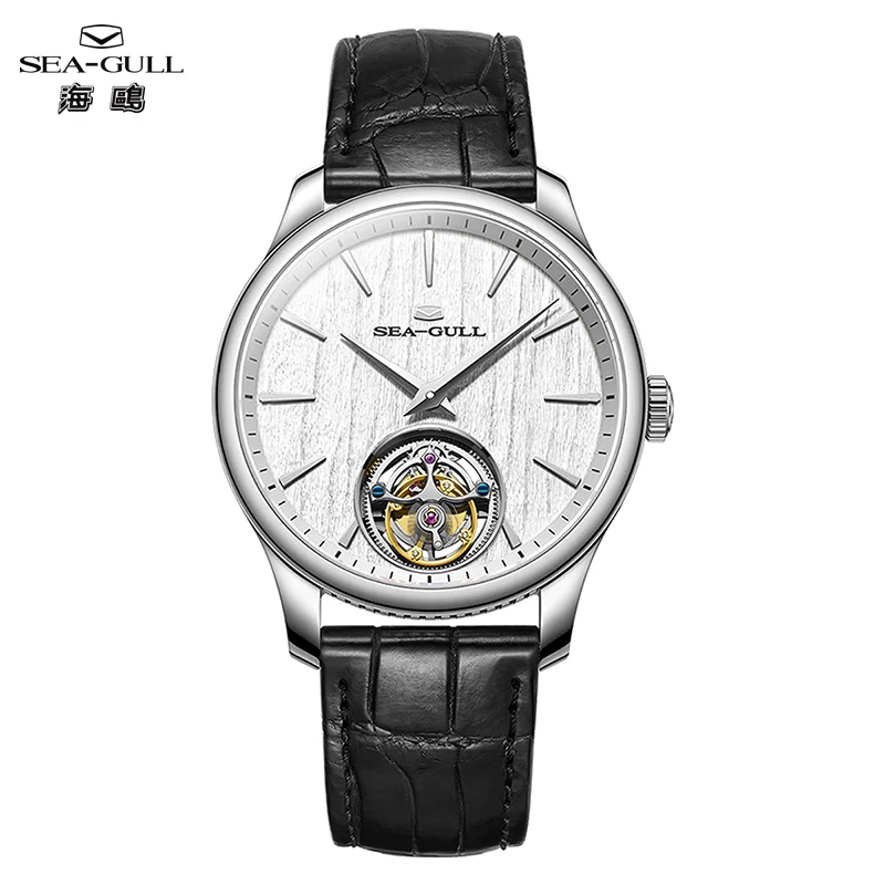 Фото Мужские автоматические механические часы Seagull 70th Anniversary Edition Luxury Ultra Thin Tourbillon с ультратонким корпусом и свободноходным механизмом, модель 8850 №1