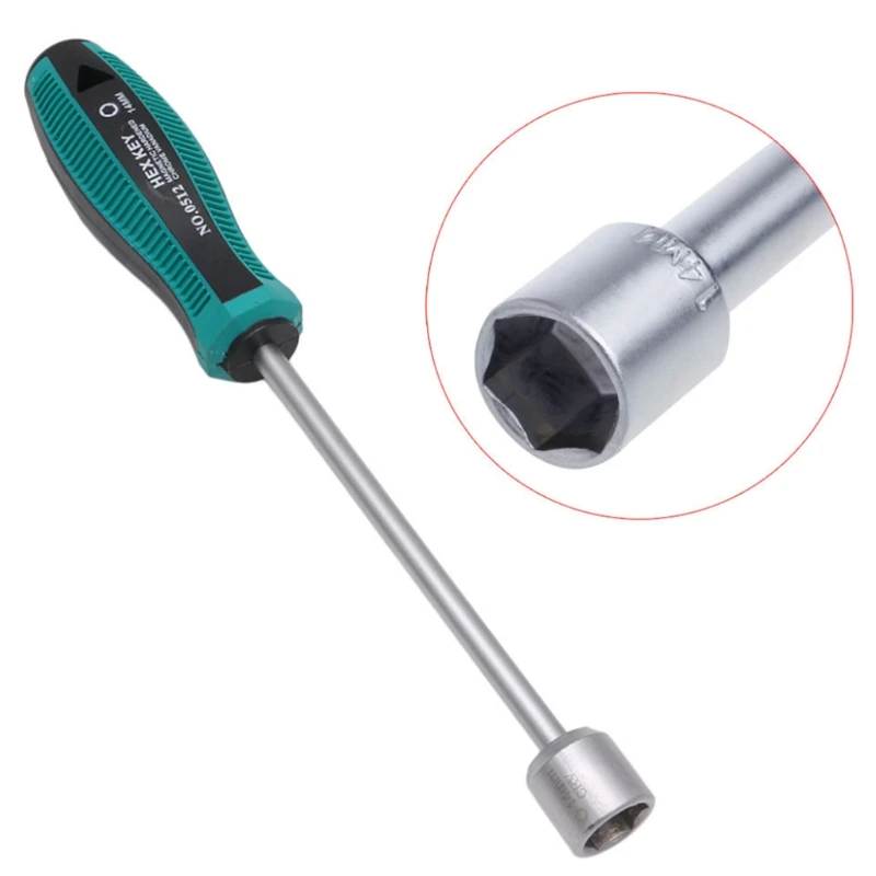 

Metal Socket Driver Wrench Screwdriver Hex Nut for KEY Nutdriver Hand Tool 14mm