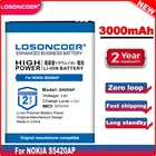 Аккумулятор хорошего качества LOSONCOER S5420AP 3000 мАч 1165 Вт-ч аккумулятор для NOKIA C1 TA-S5420AP аккумулятор