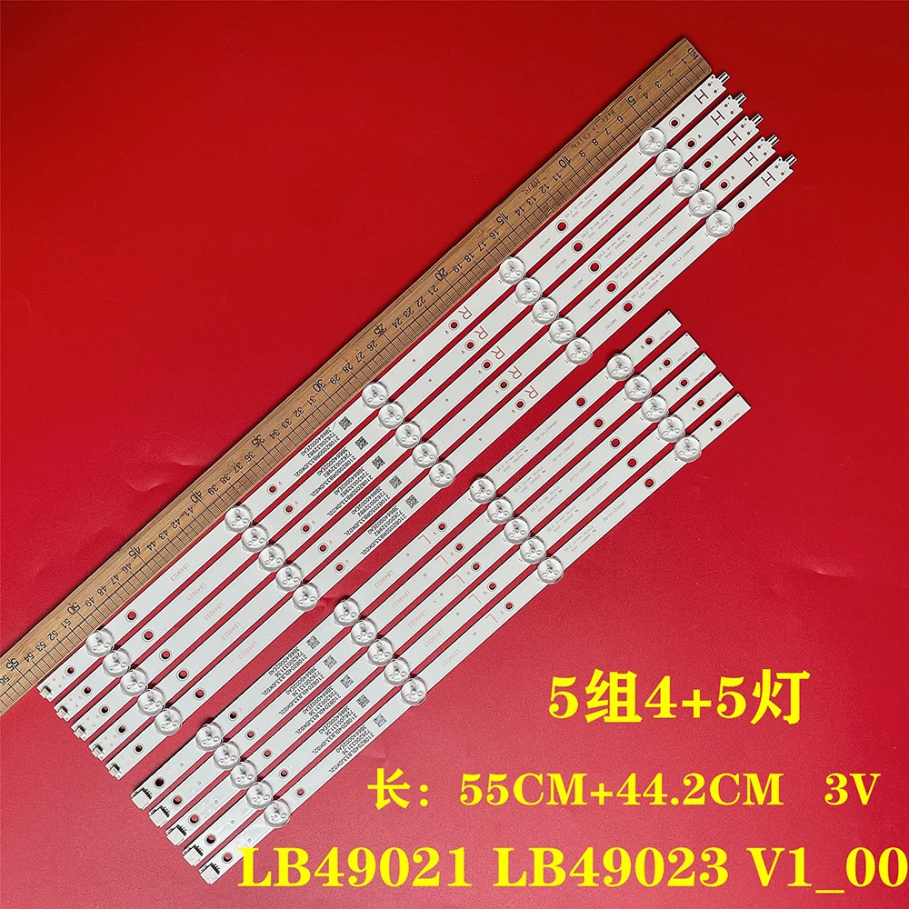 

10pcs/set LED backlight strip for 49PUS7503 49PUS6162 49PUS6412 LB49021 TT4906F LB49023 V1_00 V0_00 3A6560010EA0 3A6560000EA0