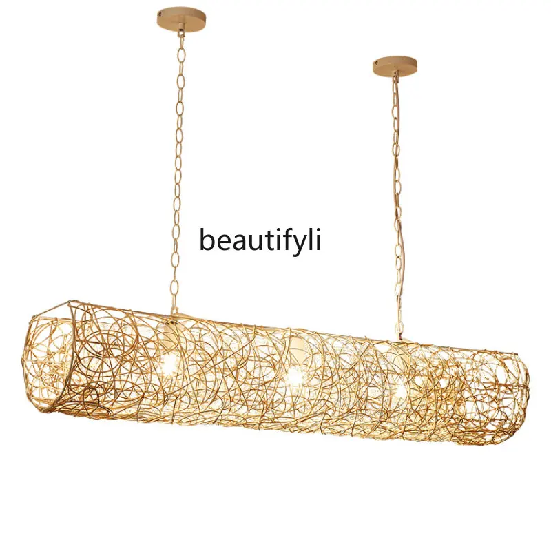 

yj Japanese Style Chandelier Rattan Lamp Dining Room/Living Room Tea Room Tea Table Tea Table Chinese Retro Lamps