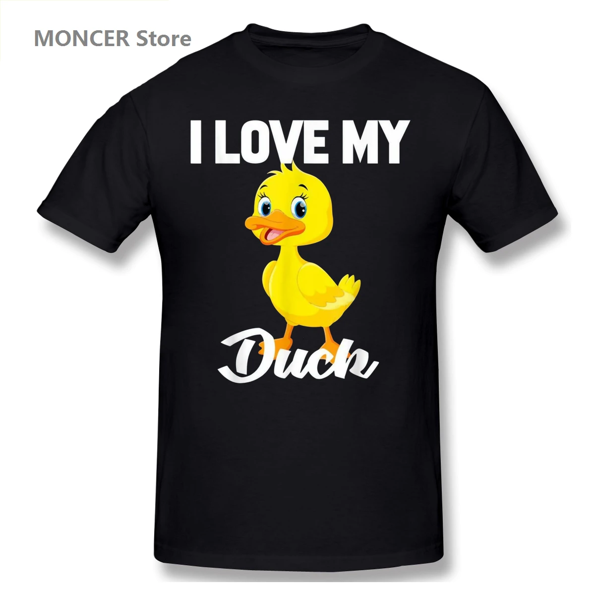 

I Love My Duck Lovely Duck Black T Shirt Men/WoMen T-shirt Short Sleeve Graphics Tshirt Brands Tee Tops