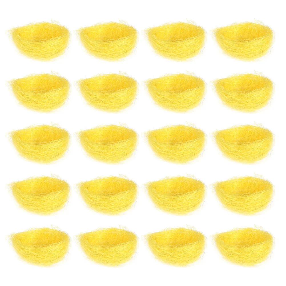 

20Pcs Artificial Bird Nests Decorative Bird Nests Cold Dish Decors Simulation Bird Nests for Balcony Cold Dish Decor