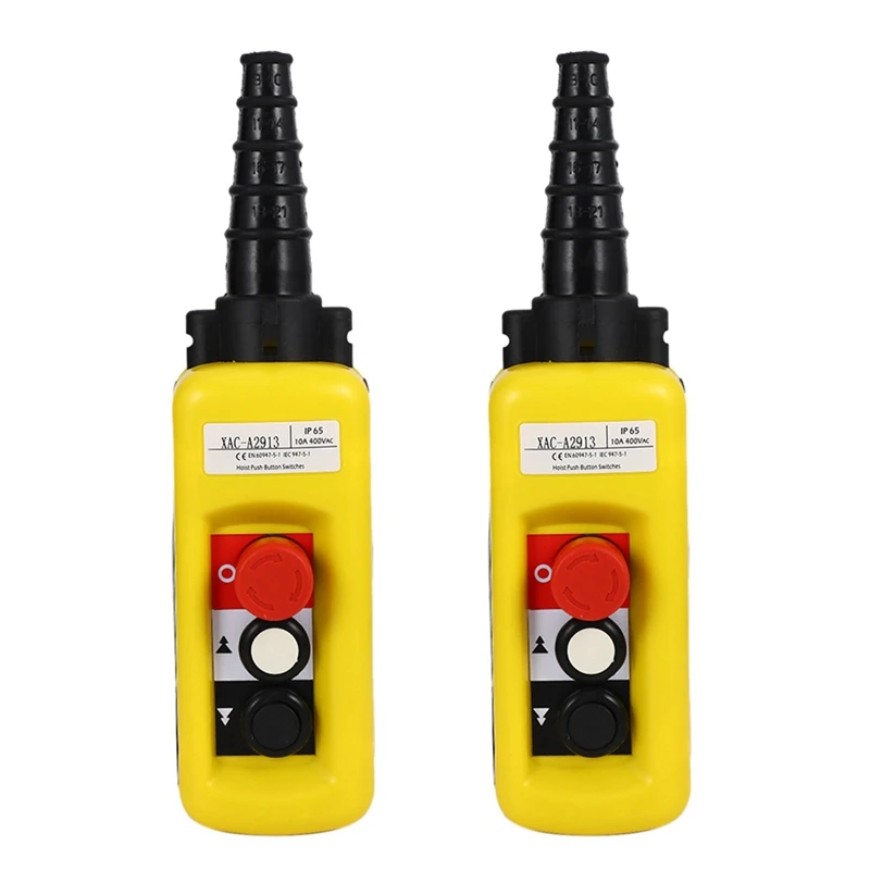 

BEAU-2X Lift Control Pendant XAC-A2913 Waterproof Handheld Pushbutton Switch With Electric Hoist Handle