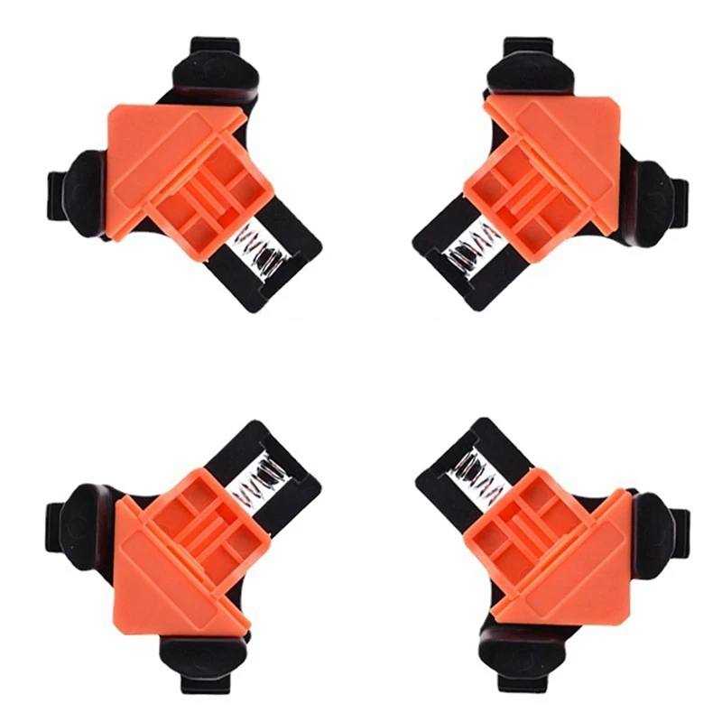 

Woodworking Right-Angle Clamp 4-Piece Set Punching Fixing Fixture Set Kit 90-Degree Quick Positioning Installation Tool Set