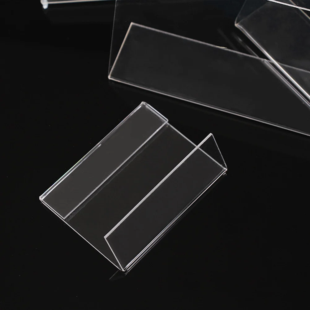 Holder Display Stand Sign Clip Acrylic Stands Paper Photol Name Table Mini Numbermemo Home Organizer Desk Clamps Small Shape
