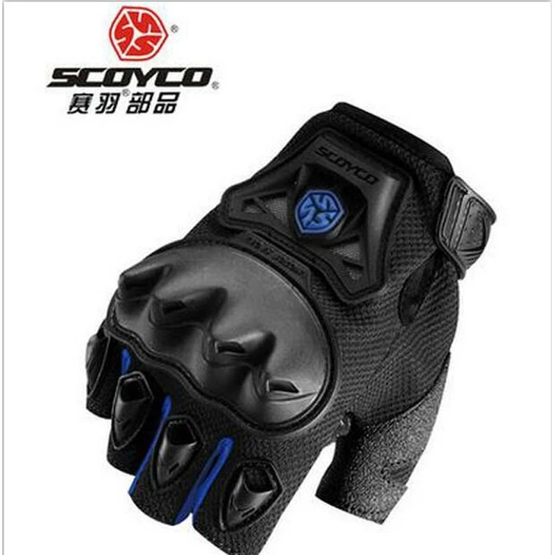 

SCOYCO Motocycle Riding Gloves Electric Outdoor sports Drop resistance Breathable Moto gloves Summer Non-slip Half finger gloves