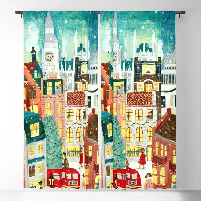 

Светонепроницаемые шторы «Лондонский город», занавески с 3D принтом, для спальни, гостиной, декоративные оконные принадлежности