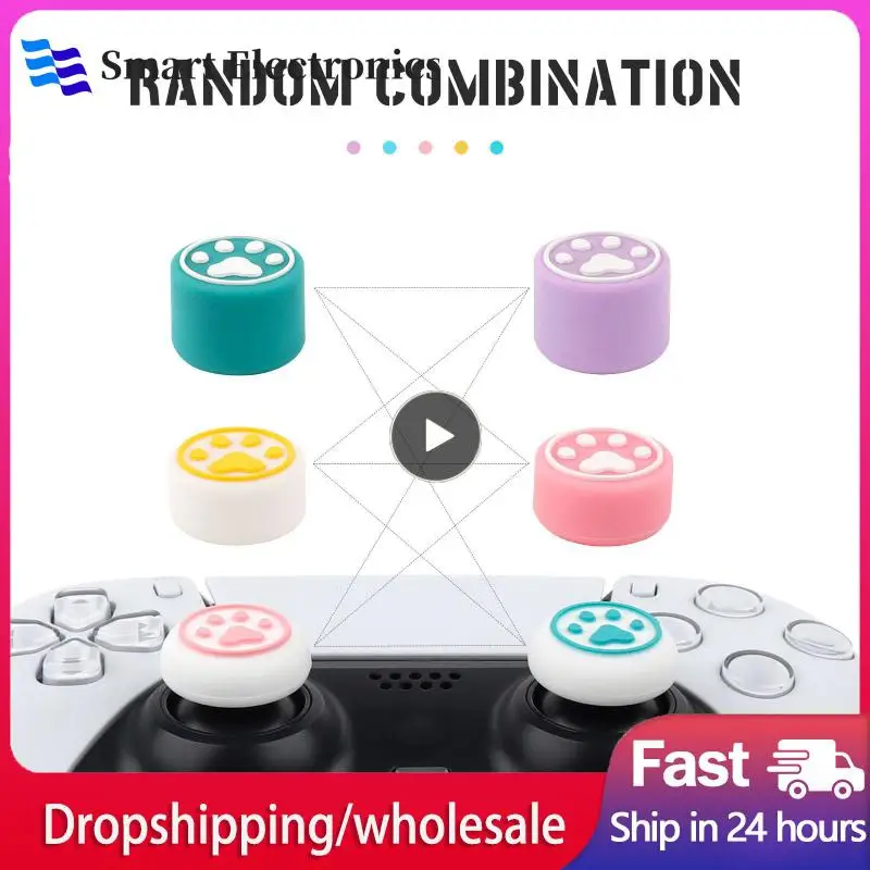 

Buttons Cover Shell Analog Joystick 6 Pcs Joystick Caps Straight Sleeve Type 6 Capsules Cat Claw Thumb Grip Caps Silicone