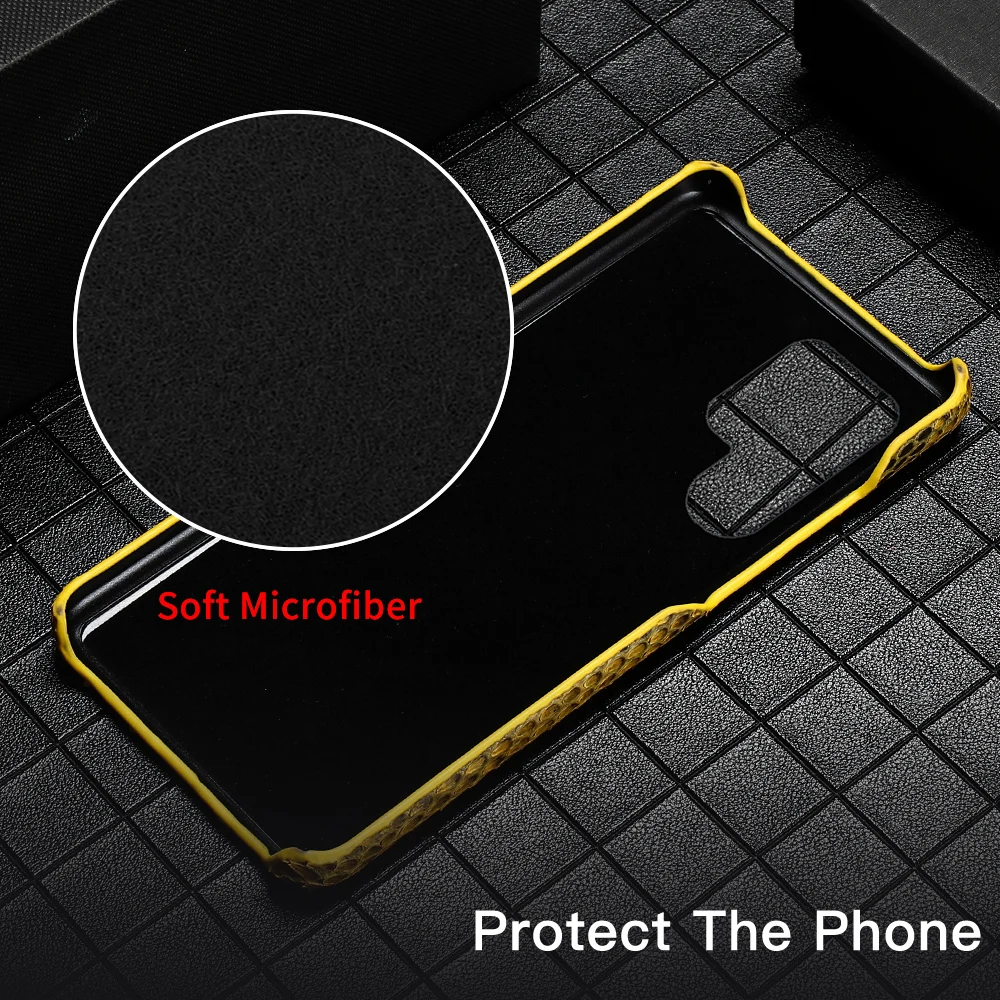 LANGSIDI Luxury Genuine Leather Phone Case For Samsung Galaxy s23 ultra s22 Plus S21 S20 Note 20 ultra Snakeskin Leather Cover