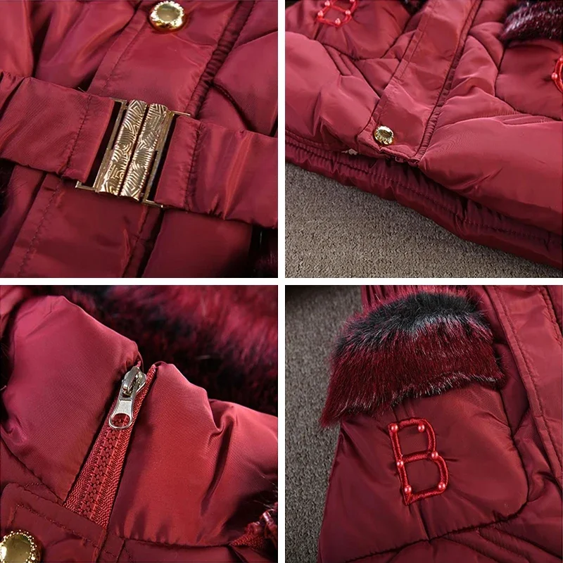 2024 Новые зимние куртки для девочек пальто модная длинная стильная верхняя одежда