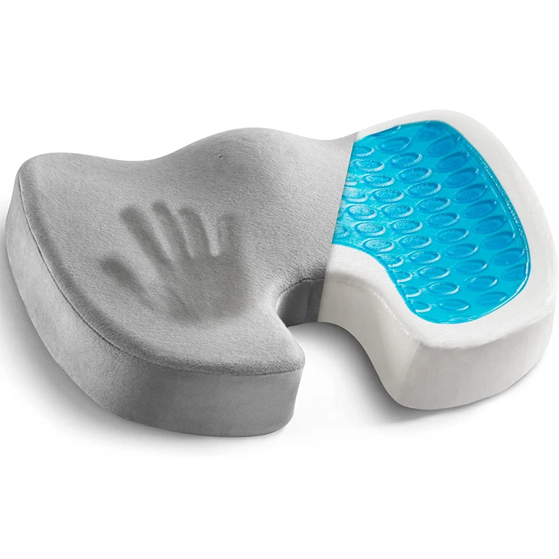 

Anti-Slip Orthopedic Gel and Memory Foam Coccyx Pain Cushion,Office Chair Car Seat Cushion,Sciatica and Back Pain Relief