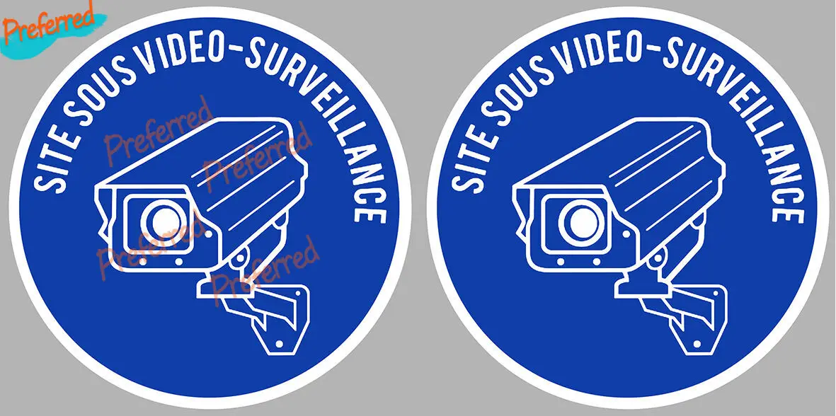 

2 X VIDEO SURVEILLANCE CAMERA PROTECTION STICKER STICKER BUILDING VIDEO Home Video Garage Video PROPERTY VIDEO