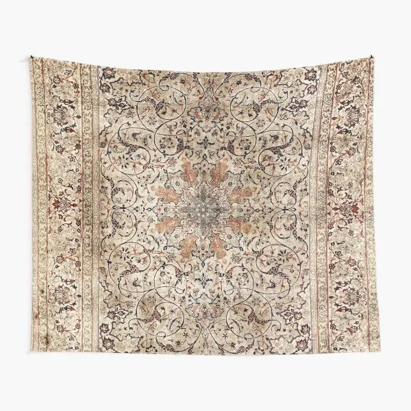

Silk Esfahan Persian Carpet Print Tapestry Bedroom Bedspread Decoration Towel Colored Living Decor Travel Printed Blanket Wall