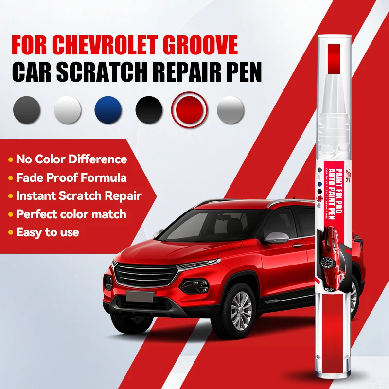 Фото Ручка-карандаш для ремонта автомобильной краски Chevrolet Groove: Polar White, Twinkling Silver, Red, European Blue – восстанавливает оригинальное заводское покрытие №1