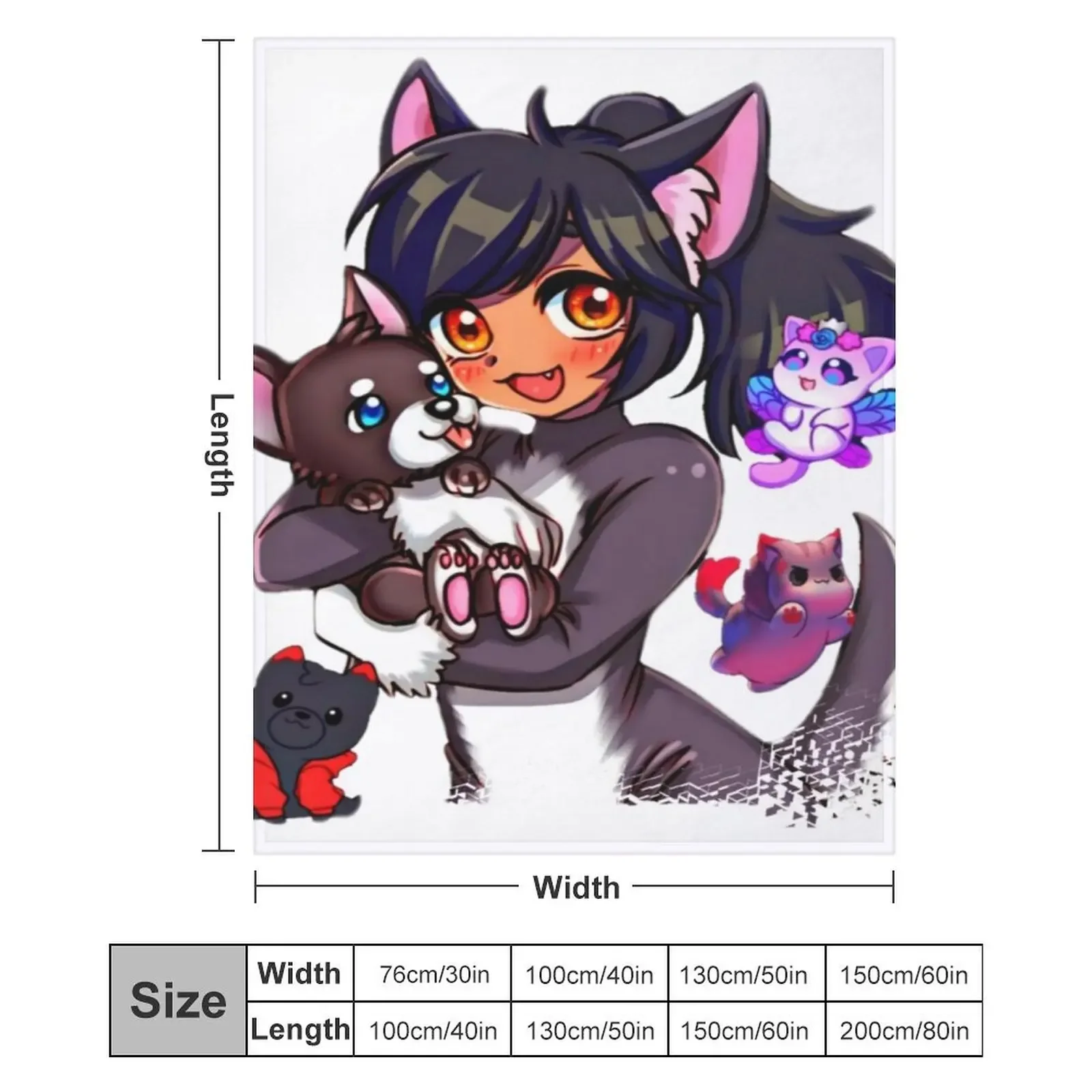 Meemeows Aphmau кот плюшевое одеяло косплей аниме на зиму роскошные утолщенные одеяла одеяла (art.: 3920cbef15d93) - 3920cbef15d93
