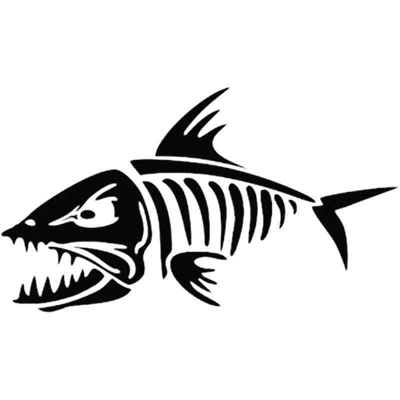 

Fish-Salmon Bone Funny Car Sticker Waterproof Vinyl Decal For Boat Laptop Yacht Auto Styling Removable Decor