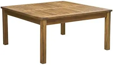 

Outdoor Acacia Wood Coffee Table, Teak Finish ,Brown