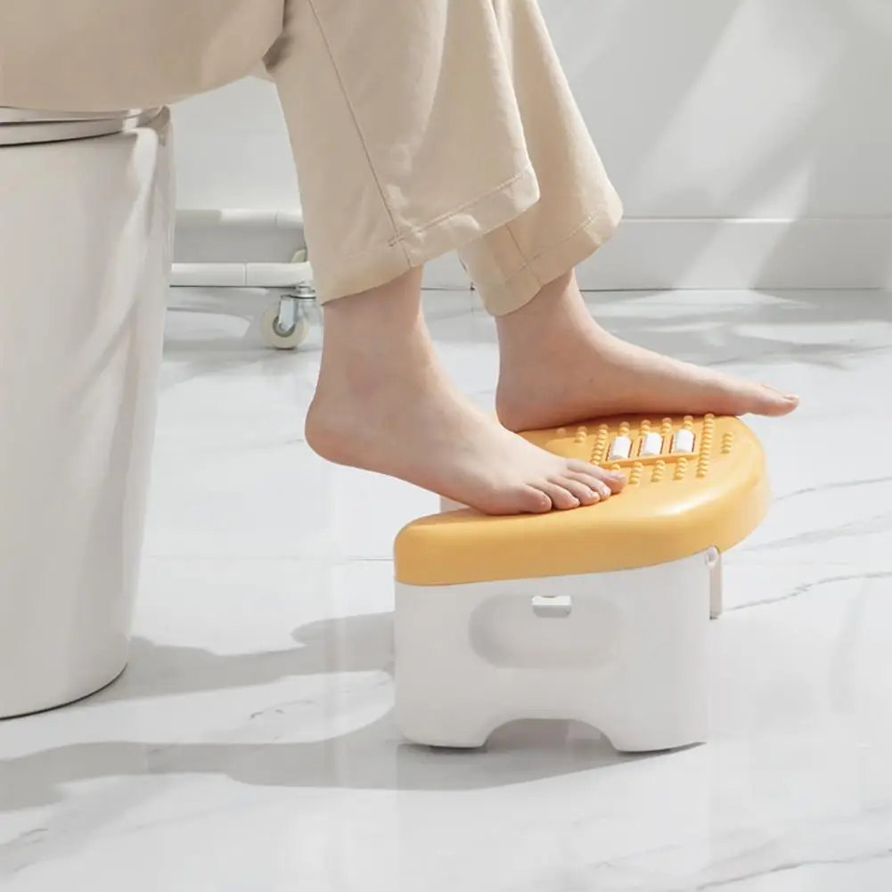 

Classic Foot Stool Rounded Corners Potty Stool Ergonomic Daily Use Adults Children Non-slip Toilet stool Space-saving