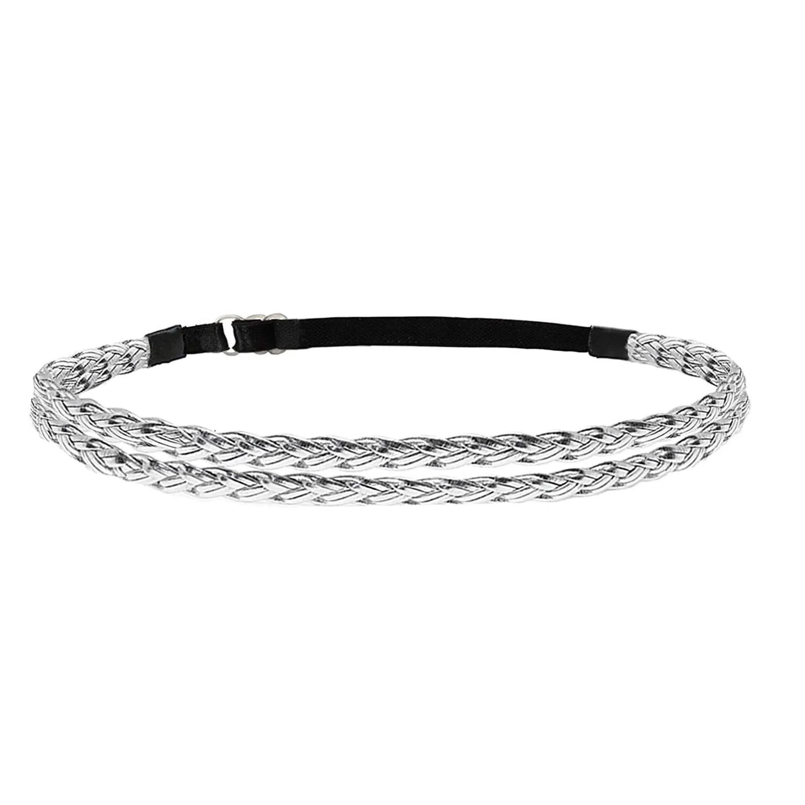 

Elastic Headbands Adjustable Size Weave Twisted Hair Band Accessories for Women Easy to Adjust Strand Headband NA