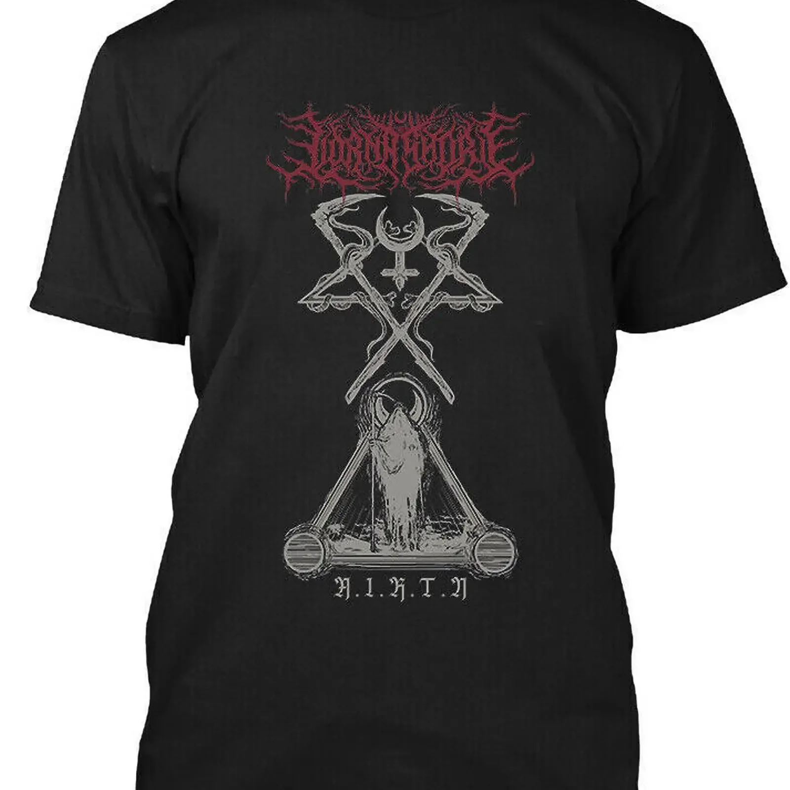 Фото Футболка NWT Lorna Shore and I Return to Nothingness Deathcore Metal Band, размер S-4XL, черная, универсальный размер, винтажная, с эффектом потертости, дышащая №1