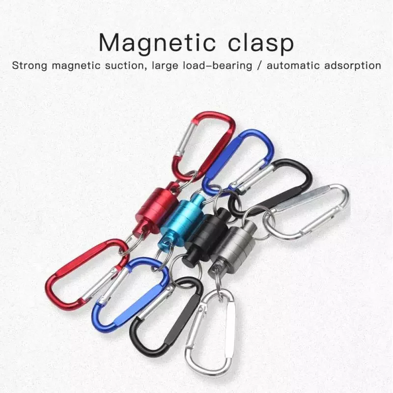 

Black EDC Carabiner Clip Spring Keychain Key Holder Hook Key Ring Outdoor Gadgets Mountaineering Fishing