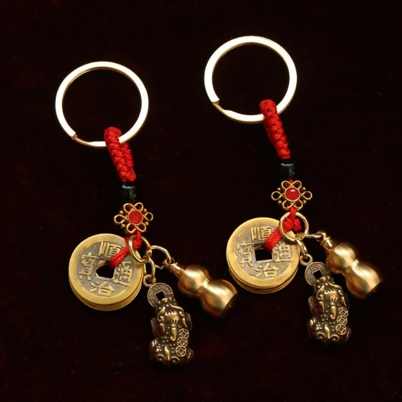 Монета из медного сплава подвеска фэн-шуй чистой меди в виде китайского знака