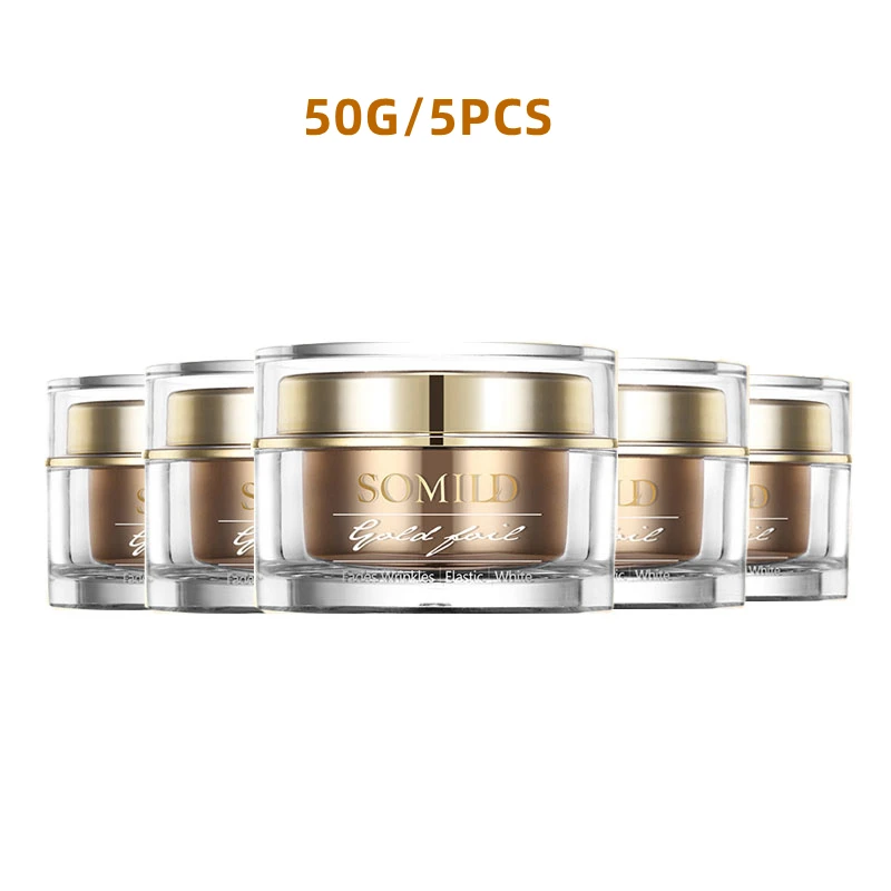 

Gold Foil Snail Cream Moisturizing Lifting Firming Repairing Staying Up Late Muscle Lightening Fine Lines Skin Care 50G/5PCS