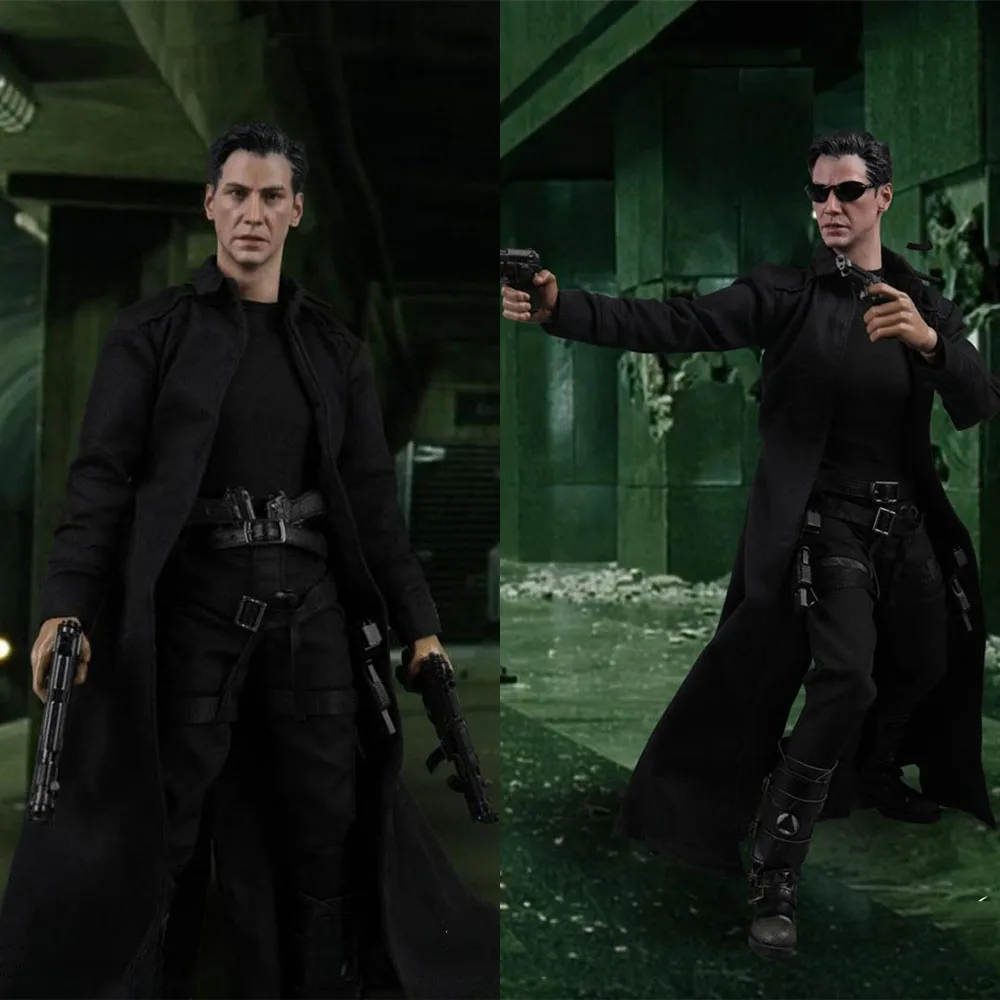 

Collectible FISH BONETOYS FB-Z002 1/6 Scale The Matrix Neo Keanu Reeves Full Set Men Soldier Dolls for 12" Figure Body Model Toy