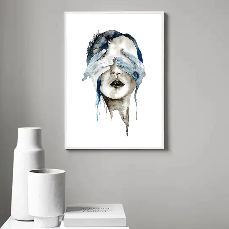 Настенный плакат на холсте скандинавский постер с принтом поцелуя абстрактная