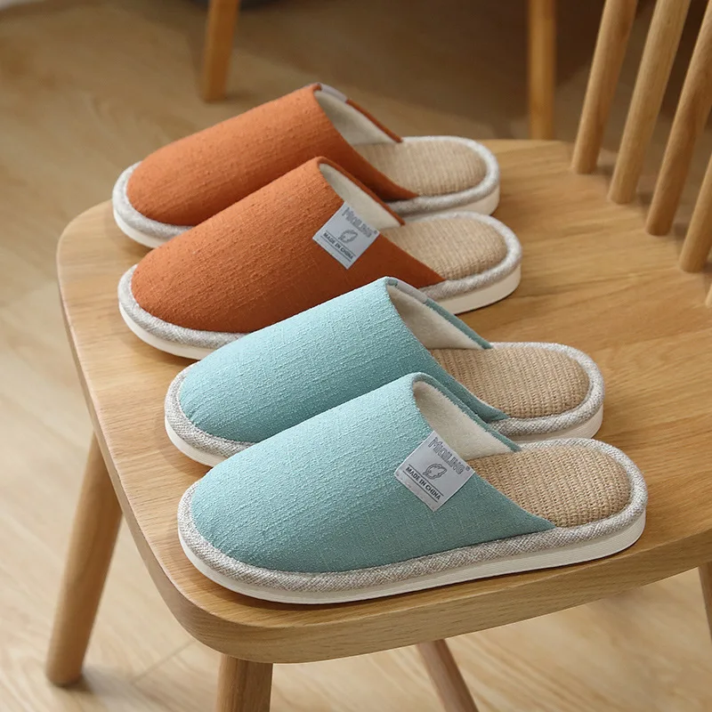

Linen Slippers Women Household Shoes Women Cotton Linen Slippers Men Personalized Deodorization Anti Slip Wear-resistant