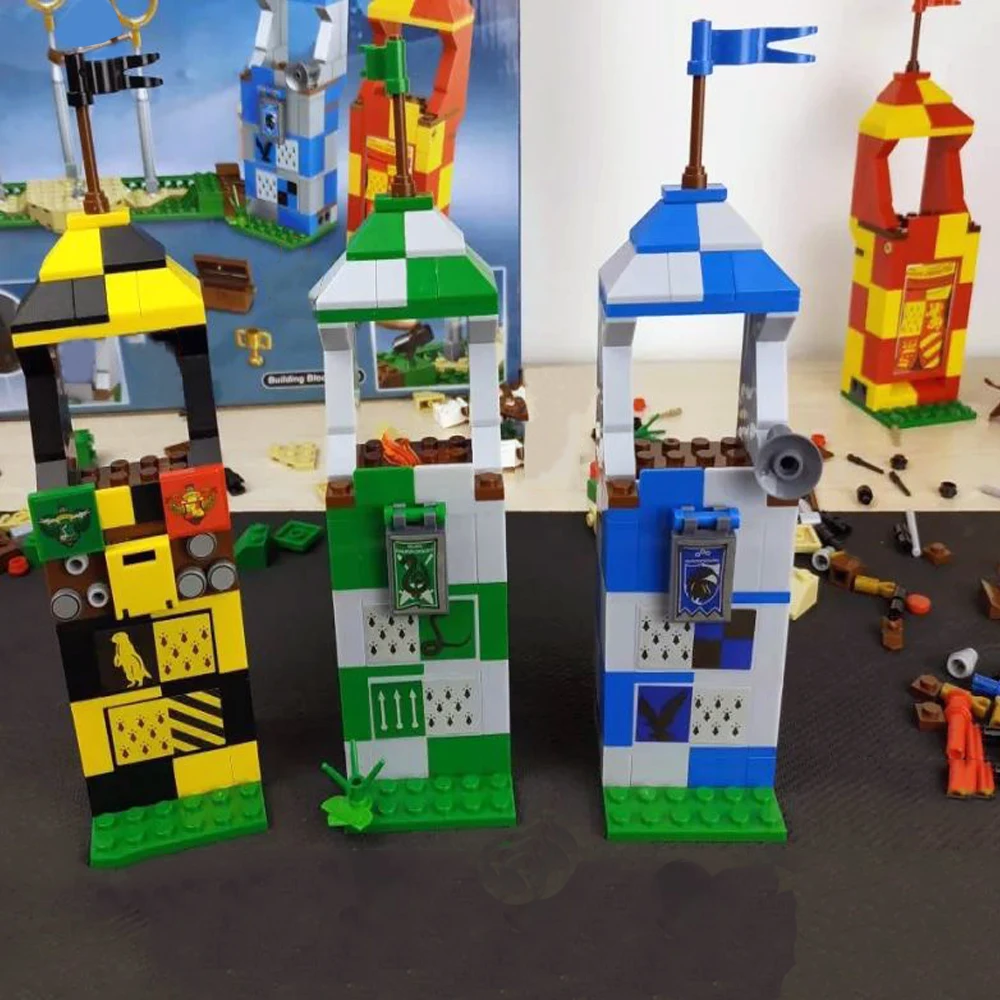 Quidditch матч замок Гарри магический фильм 500 + шт модель Moc Модульные строительные