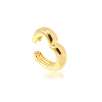 fashion geometric rectangle metal gold color ear cuff earrings no piercing clip on earrings for women jewelry gift