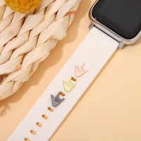 decorative charms for apple silicone strap hip hop gesture charm metal accessories jewelry for iwatch bracelet love finger charm