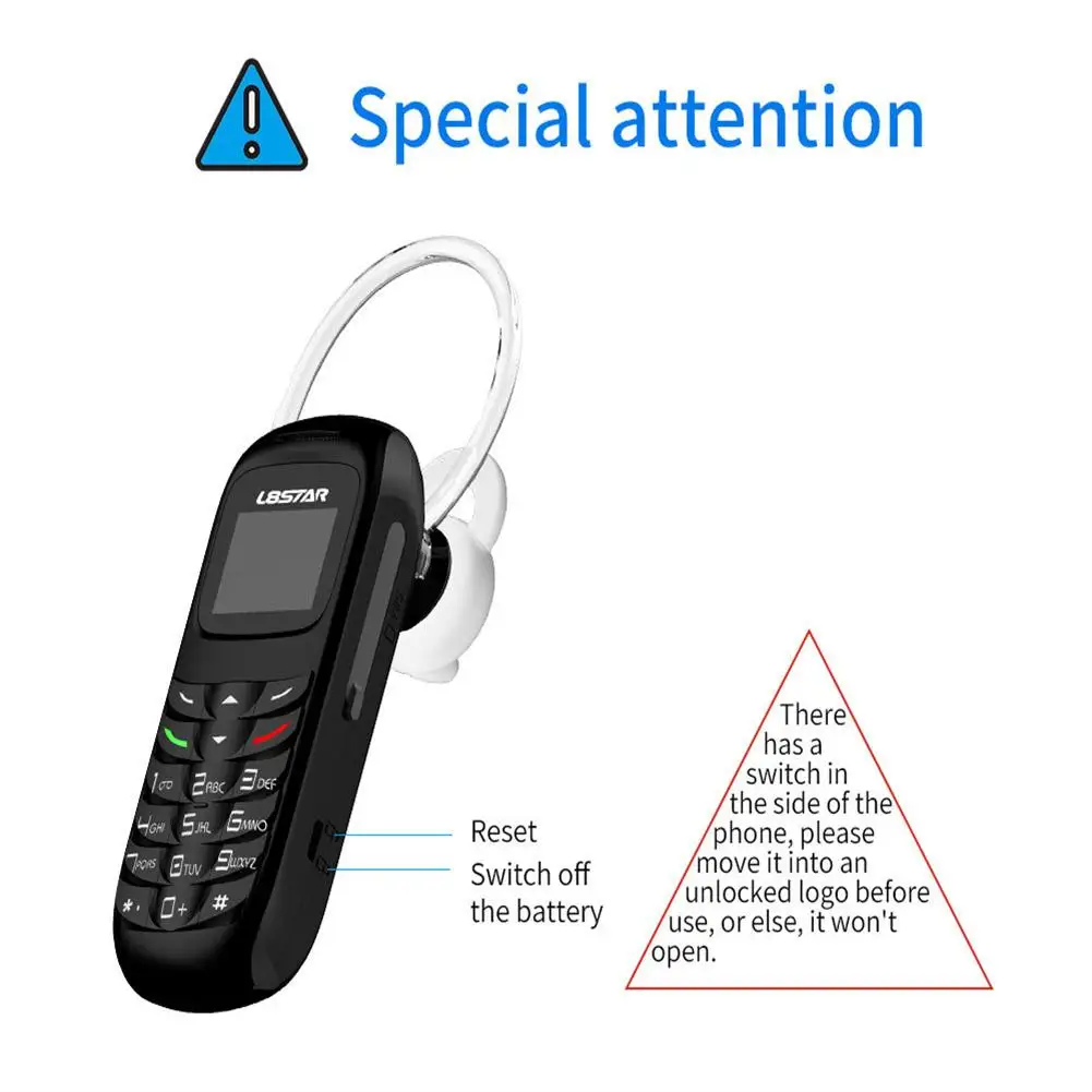Mini Mobile Phone Bluetooth-compatible Cell Wireless Headset Cell Phone Dialer Gtstar BM70 GSM images - 6