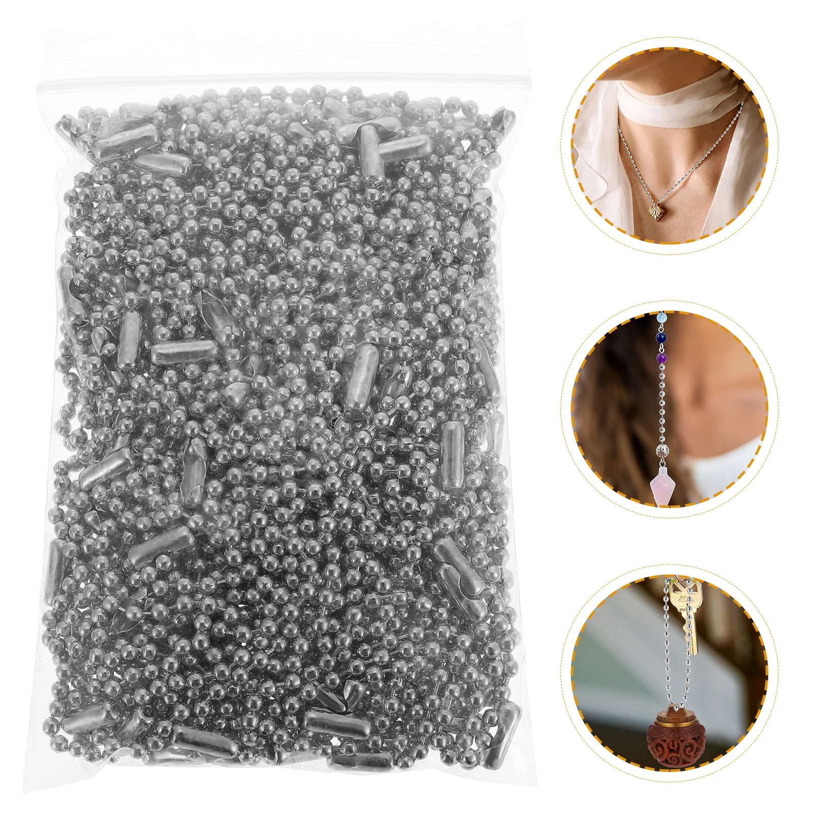 

100 Pcs The Chain Paint Pendant Jewelry DIY Bead Stainless Steel Trim Decor Metal Tags