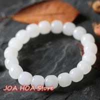 natural hetian suet white gold silk jade old fashioned beads handring men women jade bracelet noble quality bangle jewelry