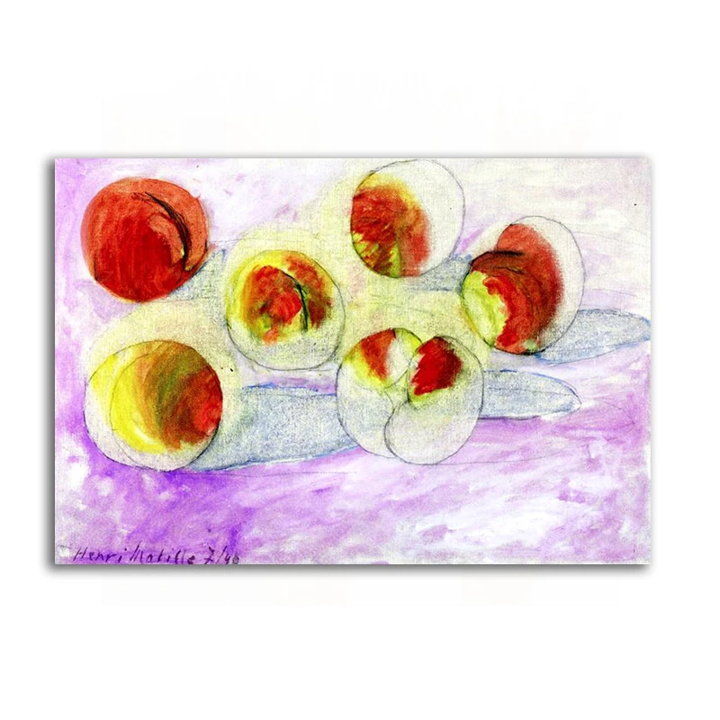 Картина на холсте персики