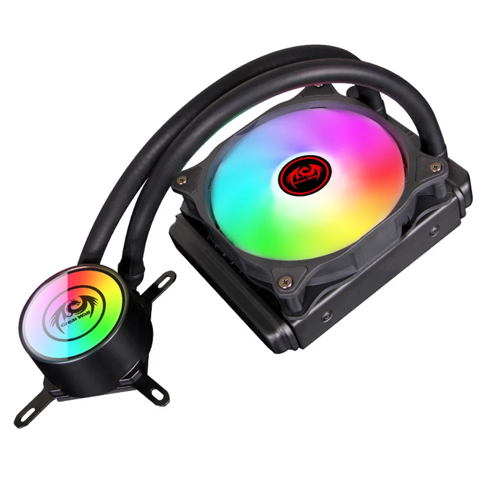 

Desktop Computer RGB CPU Water Cooling Radiator Pwm 4pin Cooling Fan Silent Bearing 4Pin PWM Temperature Control Radiator